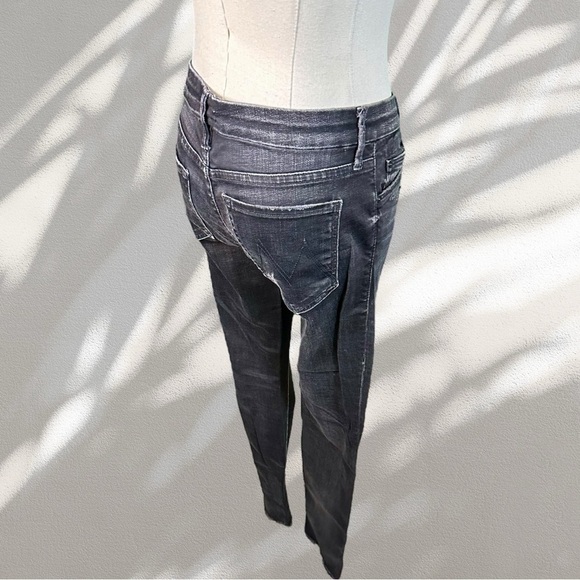 MOTHER Denim ‘The Looker’ Distressed Skinny Jeans in “Destroyed Ride” Gray Sz 26 - Picture 12 of 16